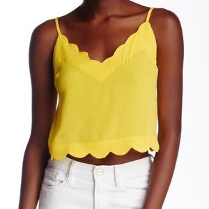 Lush Yellow Scallop Hem Cami